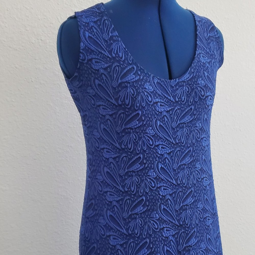 Maxi blue gown women's formal wear - Picture 2 of 4